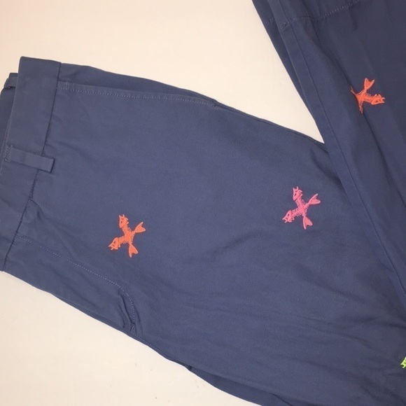 Vineyard Vines slim fit breaker pant fish bone print size 34x42 - Picture 1 of 9